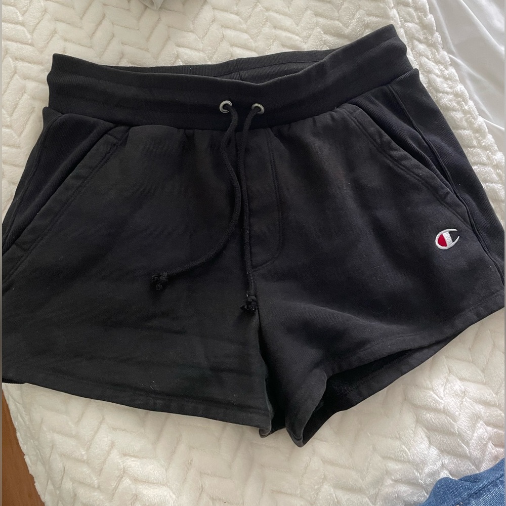 Champion black sweat shorts